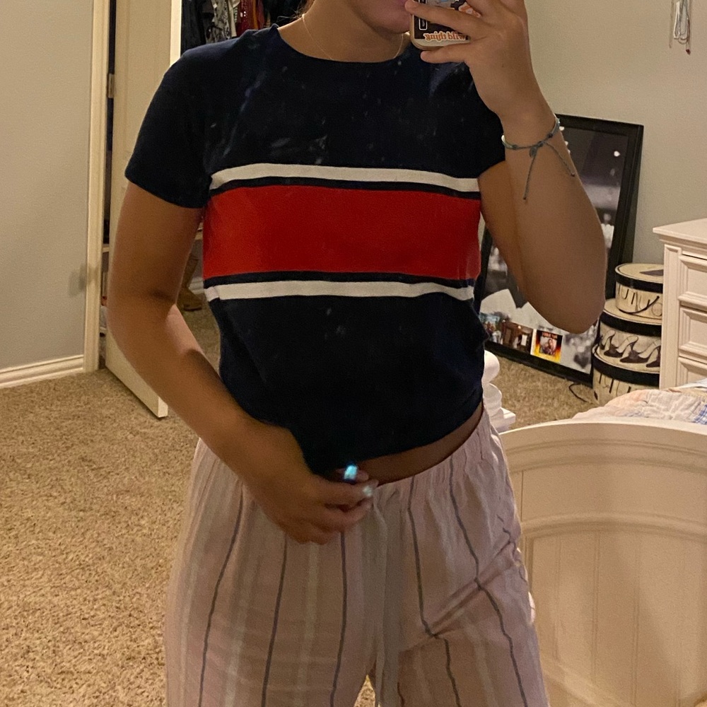 blue and red top from brandy melville